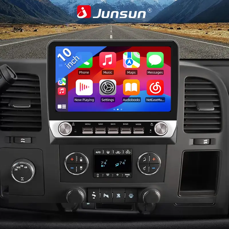 Android 15 Car Radio Stereo with 2+64GB, CarPlay, Android Auto, Bluetooth - Carplay Portable Stereo for Chevy Chevrolet Silverado 2007-2013, Tahoe, Equinox & GMC Sierra, Yukon