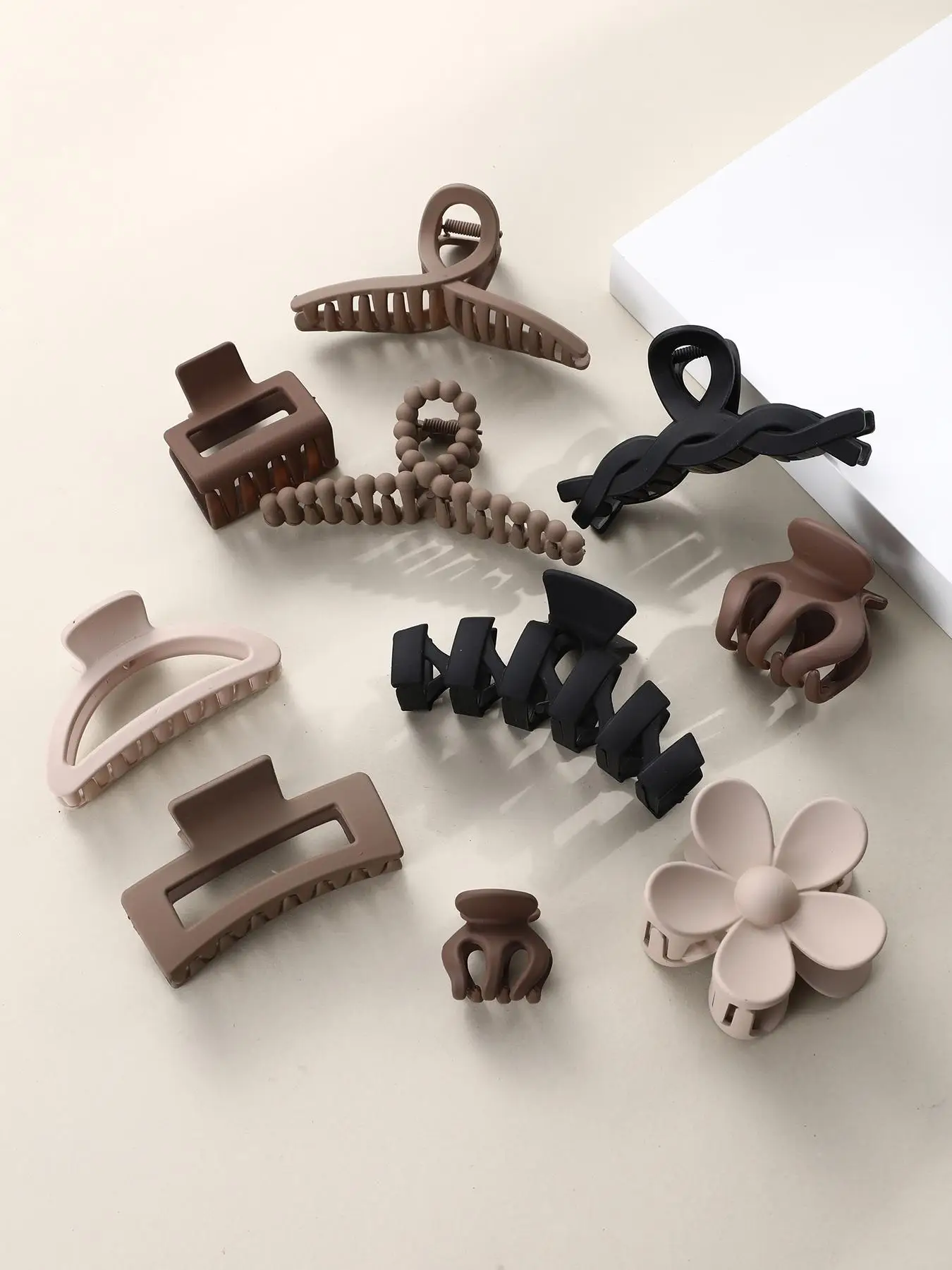 Fashionable Hair Claws Set, Casual and Versatile Hair Accessories for Women, Summer 2024 Trendy All-match Flower and Bead Design Hair Claws for Daily