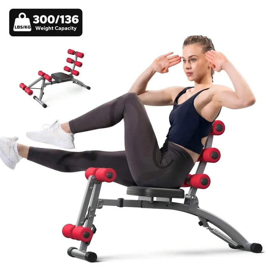 2026 Adjustable Multifunctional Ab Machine - Multifunctional Fitness Equipment, Stomach Exercise Equipment for Home Gym Full-Body Workouts