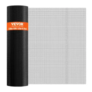 Father's Day Gift VEVOR Hardware Cloth 36'' x 50' Galvanized Wire Mesh Roll 19 Gauge Chicken Wire Fence Vinyl Coated for Chicken Coop Rabbit Snake Fences Poultry Enclosures