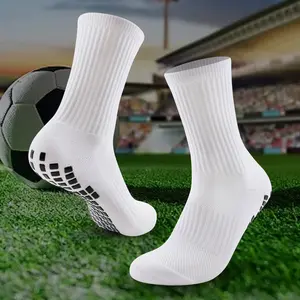 Professional Glue Thick Towel Bottom Mid-Calf Football Socks, Anti-Slip Sweat Absorbent Training Sports Socks for Men and Women, Soccer Socks