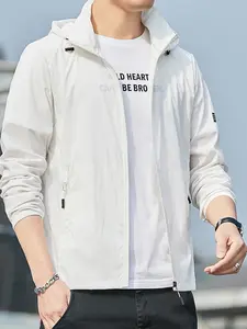 Men's Summer Sun Protection Jacket Sports Outerwear Lightweight Sports Fashion Detachable Hat Outdoor Fishing Clothing