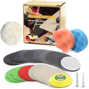 67 count 3 Inch Sanding Discs, Grit 60 to 10000 Hook & Loop Sandpaper with 1/4" 1/8" Shank Sanding Pads and  Buffering Pad Drill Sanding Attachment for  Metal