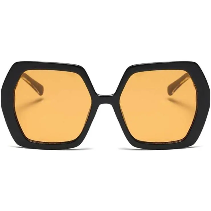Retro  Hexagon Sunglasses for Women Irregular Trendy 60s  Polygon Sun Glasses for Ladies