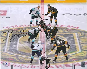 Jared McCann Seattle Kraken Autographed 16" x 20" First Franchise Face-Off Photograph - Fanatics Authentic Certified