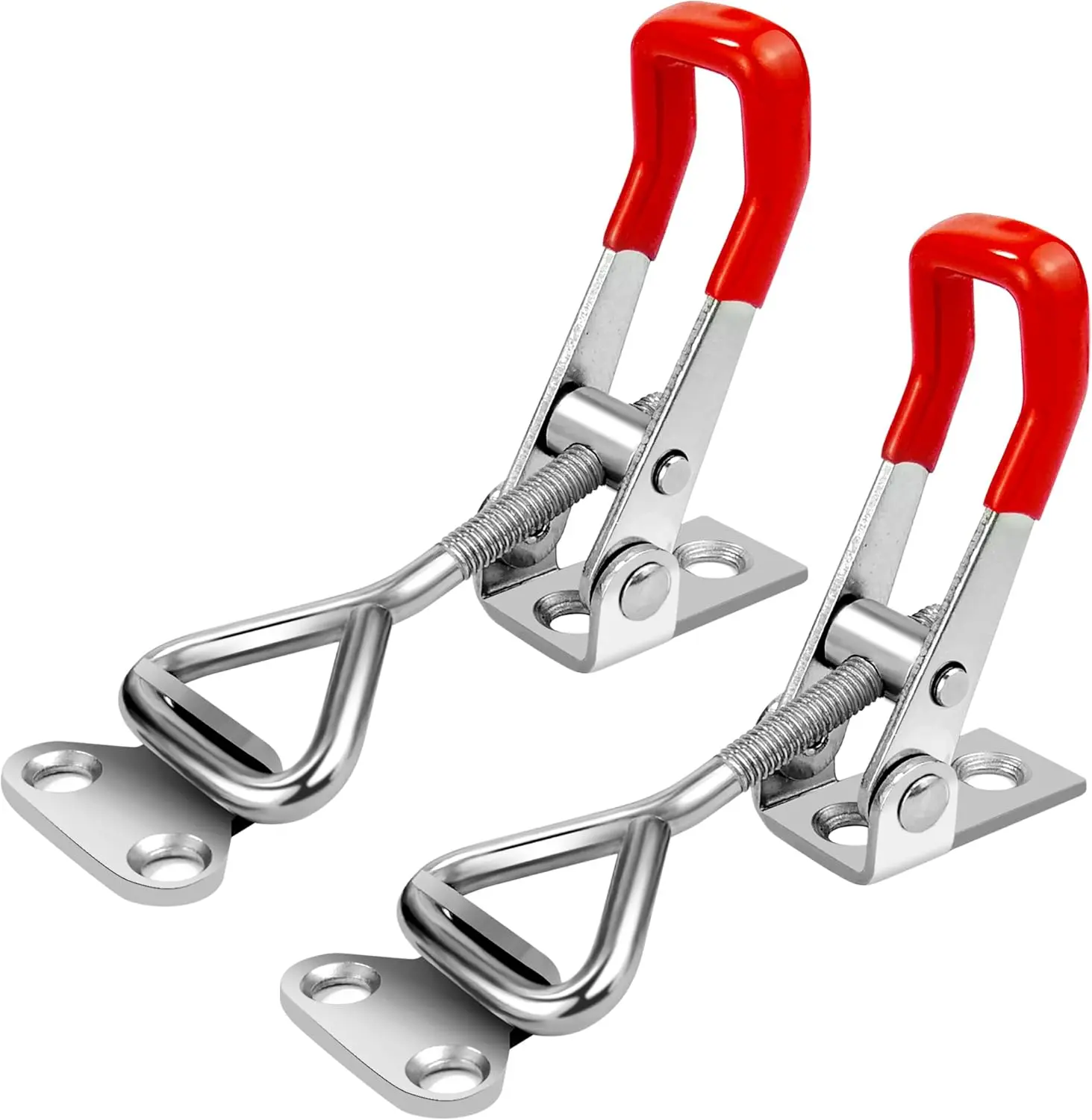 2 Pack Toggle Latch Clamp 4001 Adjustable 304 Stainless Steel Toggle Hasp Latches for  Lid Jig Freezer Door Cooler Box Case Trunk Draw Chest, Quick Release 330Lbs Holding Capacity