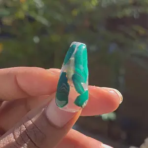 Emerald Oasis – Malachite Luxury Press-On Set Pre-Order: Nail Sizing Kit First | Made-to-Order Luxury with Vivid Emerald Tones & Hypnotic Swirl Patterns for Elegant Grounding and Green-Forward Aesthetics