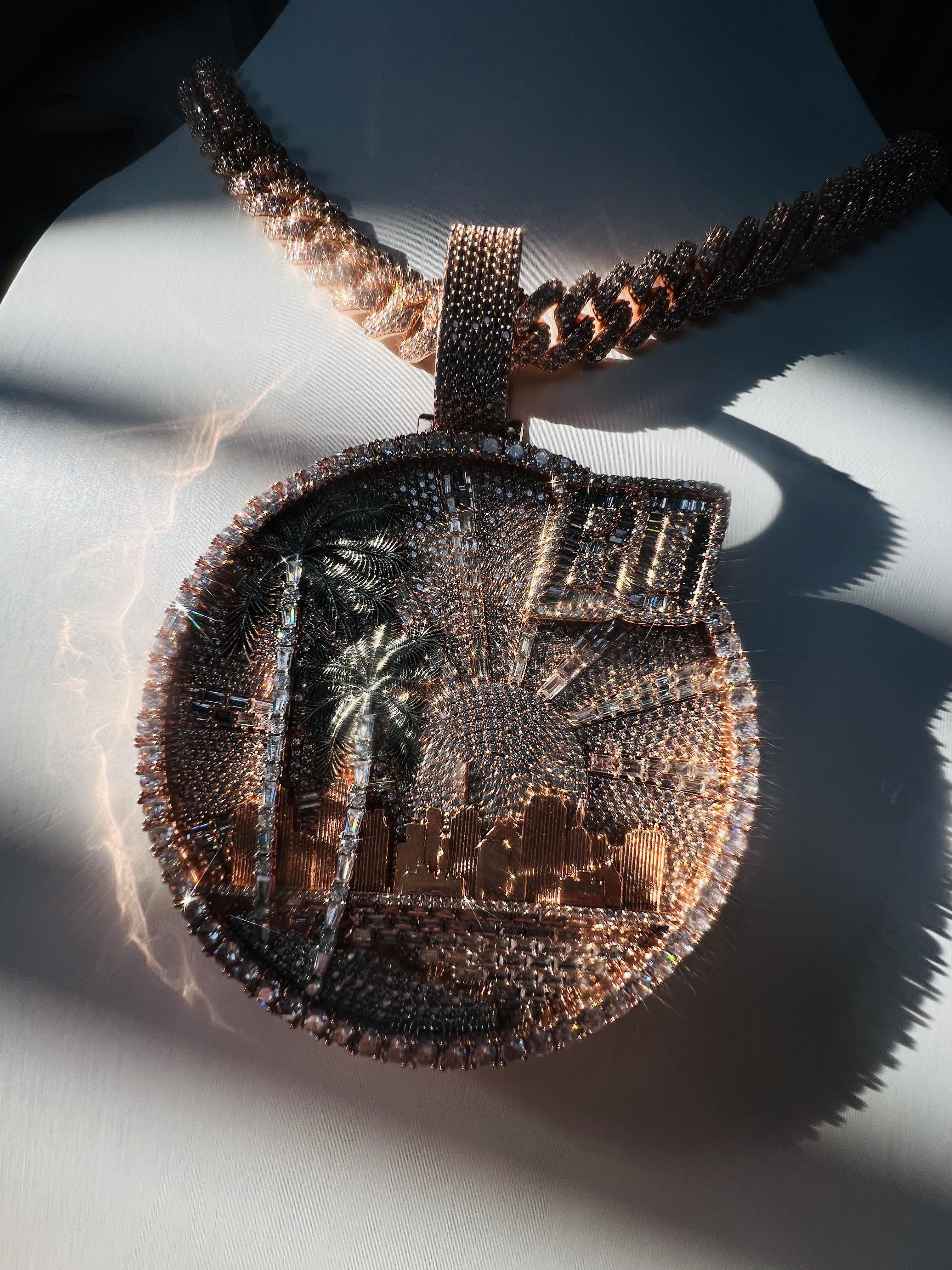 Customized Cold Palm Tree Medal Champion Hip Hop Premium Pendant, High Charm Style Champion Luxury Hip Hop Pendant Jewelry, Gifts for Family and Friends, Easter and Thanksgiving Anniversary Gifts