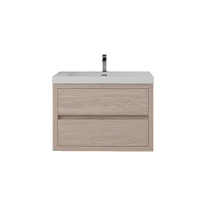 Moreno Bath Louis 30'' Wall Mounted Vanity with Acrylic Sink