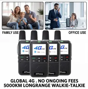 V808 Global POC Radio with 1 Year SIM Card Walkie Talkie Long Range 4G Network 2 Way Radio 5000 KM for Hiking and Camping 3000mAh Battery Clear Audio 4G Signal Dual Portable Ham Radio Transceiver receiver