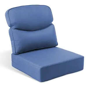 Belord Luxury 6" Thick Outdoor Cushion Set - 22 x24 Inch 28D Sponge Filling Fade-Resistant Chair Cushion, Spill Proof Removable Patio Furniture Replacement Cushion for Sofa Bench Swing