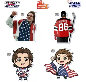 Jack Hughes#9 DIE-CUT STICKER USA Hockey Golden Goal 2026 Hockey Sticker, Gift For Fan