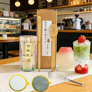 Zen Vibes Matcha Whisking Set with Accessories 6pcs set Ceramic Tea Scoop Strainer  Tea Tools