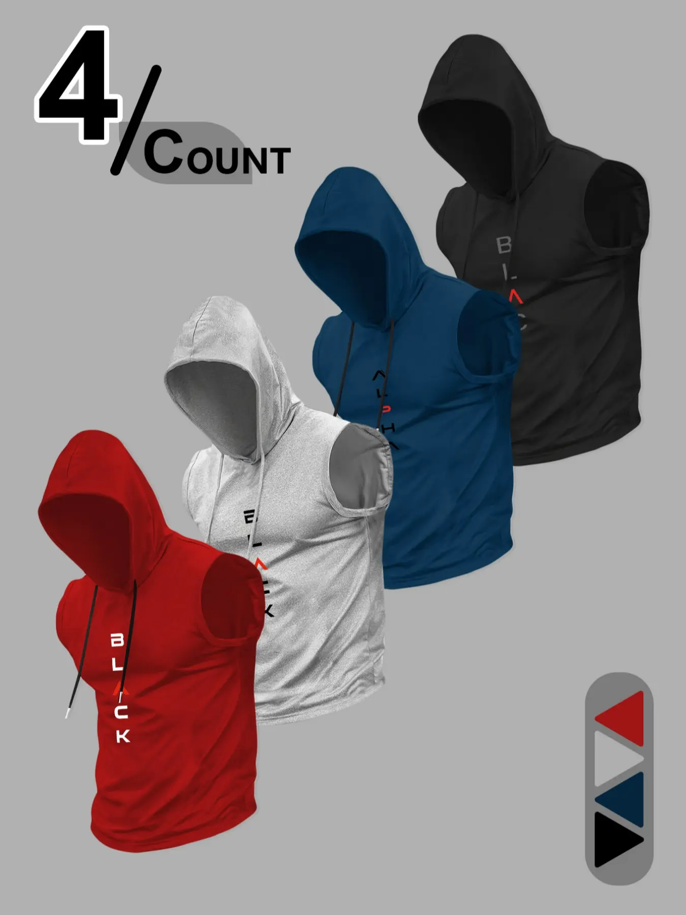 Men's Fashion Hooded Sports Vest, Casual Summer Wear, Casual Athletic Style, Casual Sports Tops, Fitted Design, Moderate Fabric Thickness, Ideal for Outdoor Activities
