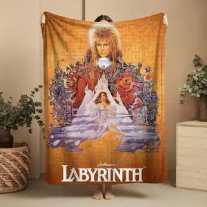 Labyrinth Fleece Throw Blanket -You Remind Me of the Babe Featuring the design of Gerald and Sarah, 80s Fantasy Gift,Vintage Movie Merch for Cult Classic Lovers