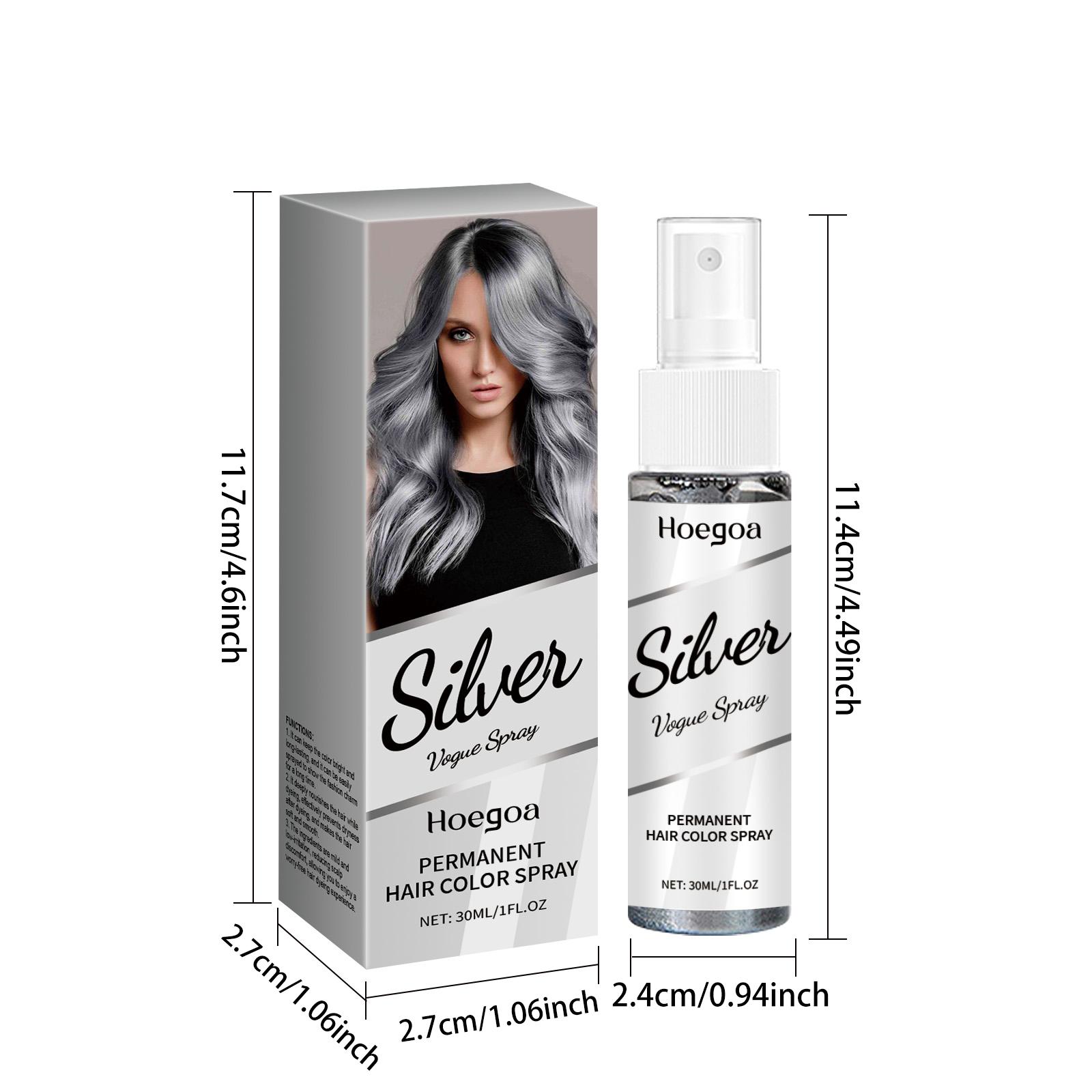 Silver Hair Dye – Silver Gray Hair Color for Lightened & Bleached Hair, 2-in-1 Nourishing Color & Conditioner, Suitable for All Hair Types, 1 Fl Oz