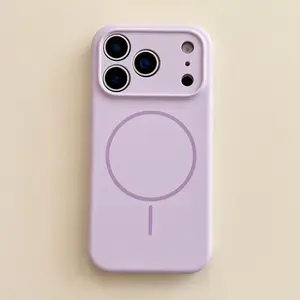 Soft Touch Liquid Silicone Phone Case, Full Coverage Shockproof Luxury Protective Cover for iPhone 12 13 14 15 16 17 Pro Max
