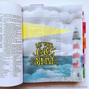 Let Your Light Shine Interactive New Testament Bible Journaling Page Kit