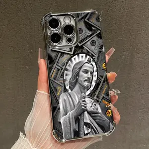 Trendy Phone Case for iPhone 17 Pro Max 16 15 Plus 14 13 12 11 XS XR Contrasting Faith & Wealth Art Stylish Anti-Scratch Lightweight Shockproof Silicone Softcase