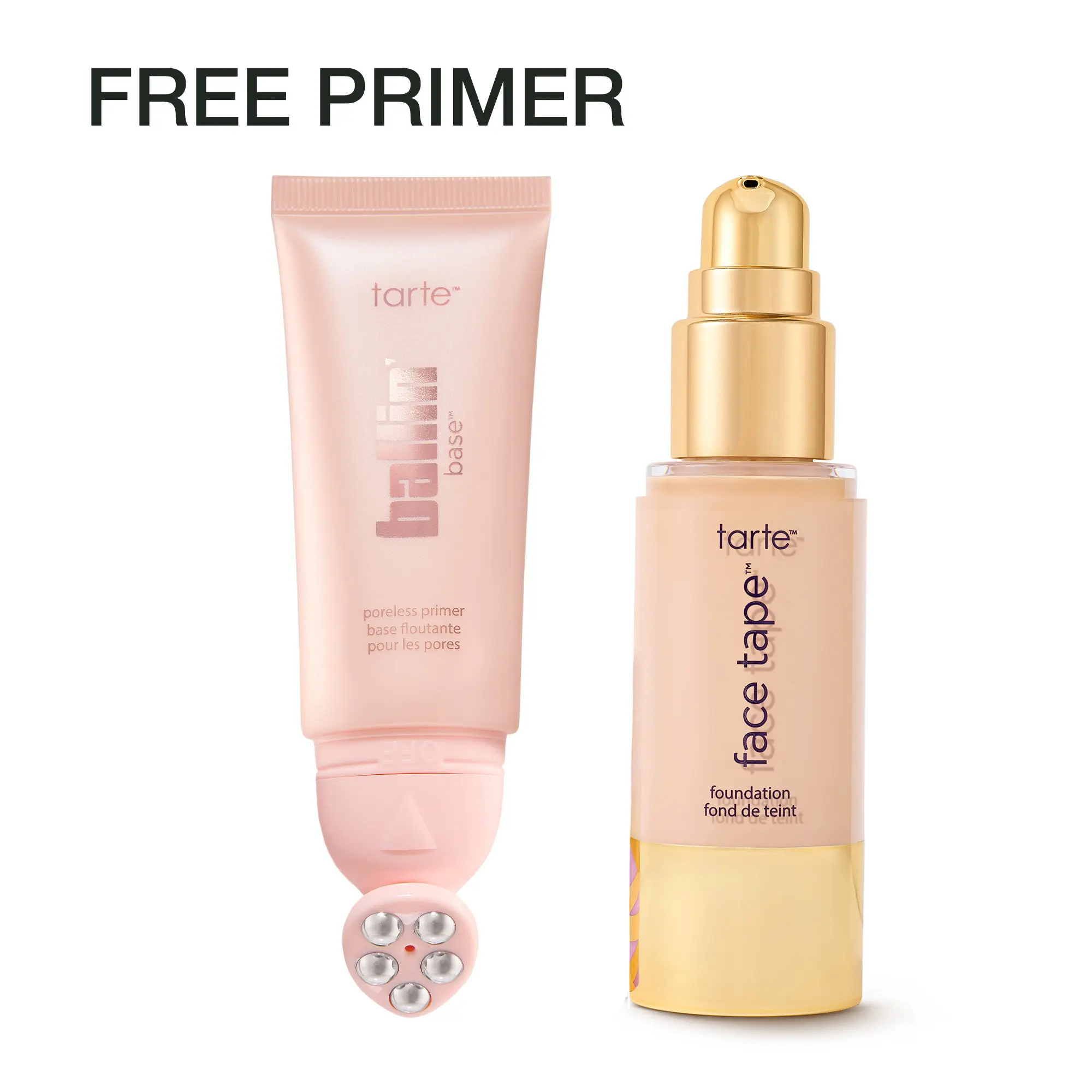 tarte face tape foundation & ballin’ base poreless primer duo - full coverage foundation + FREE 24hr pore blur matte primer tarte face tape foundation & ballin’ base poreless primer duo - full coverage foundation + FREE 24hr pore blur matte primer