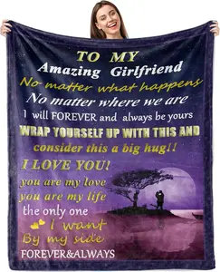 Gifts for Girlfriend,to My Girlfriend Blanket 60"x50",Cute Birthday Gifts for Girlfriend Adult,Girlfriend Gifts for Women,Anniversary Romantic Gifts for Girlfriend,Best Girlfriend Gifts from Boyfriend