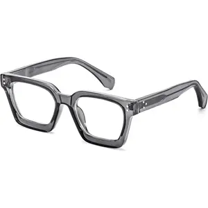 FEISEDY Blue Light Blocking Glasses Women Men Chunky Square Computer Glasses B0101