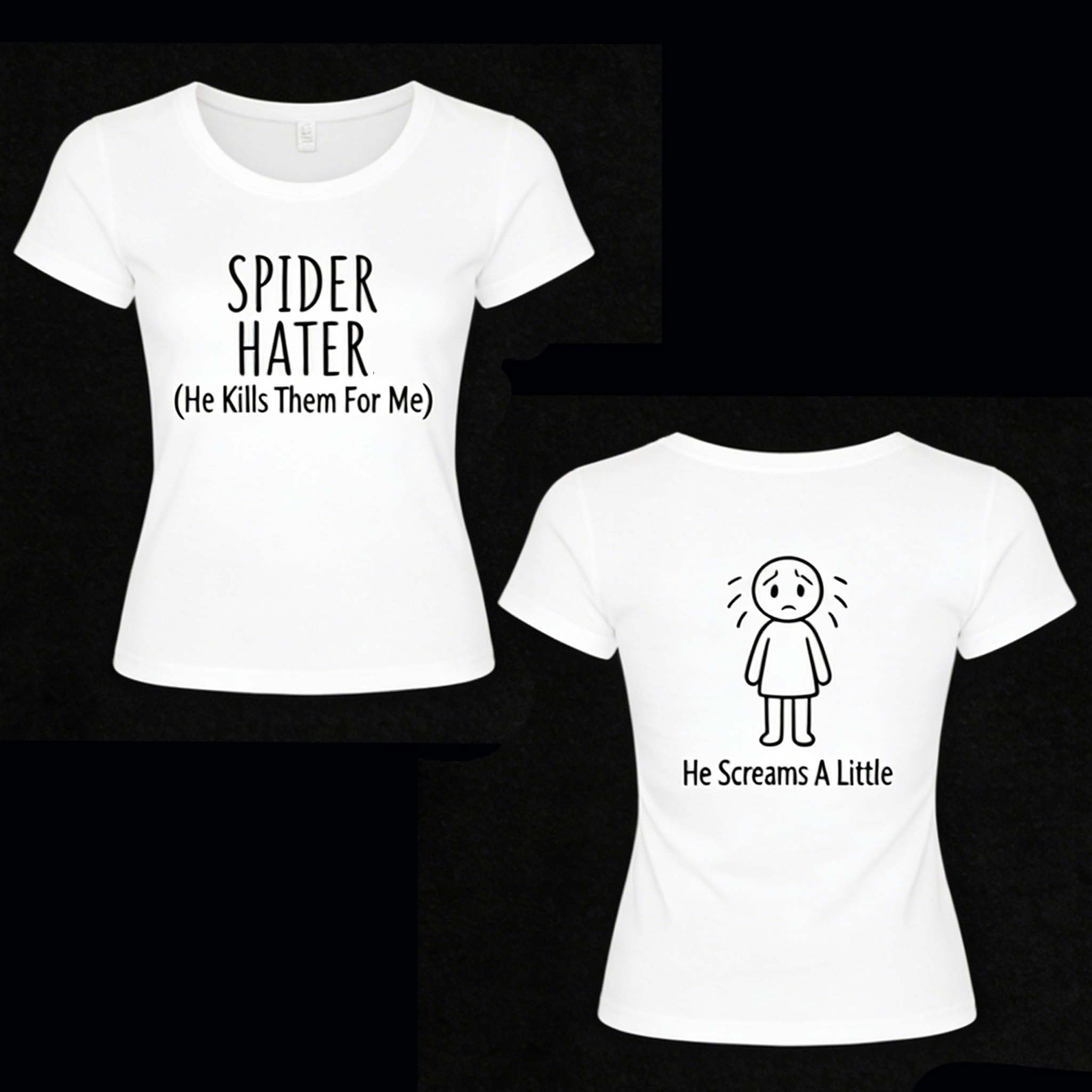 Lovers Outfits Tees，Soft Cotton ,Double Sided Print Crew Neck T-Shirts