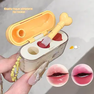 Shine Velvet Mist Dual-Tone Lip Balm Moisturizing Matte Duo Color Long-Lasting Makeup Luxurious Soft Touch Formula for Everyday Use