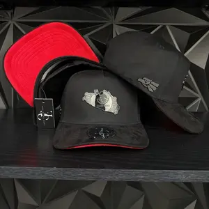 Guerrero México SnapBack hat-black/red suede visor