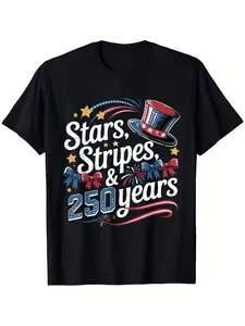 250 Years USA Semiquincentennial Celebration T-Shirt - Vintage 250th Anniversary Commemorative Top Hat & Stars Stripes Design - Red White & Blue Patriotic Adult Tee for 250th Anniv. Events & Casual Wear - All-Season Fit