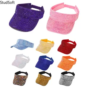 2026 New Arrival Unisex Rhinestone Sun Visor - Trendy, Versatile Open-Top Headwear for Outdoor Sun Protection, Stylish Casual Sports & Outdoor Accessory, Unisex Names