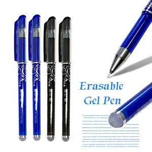 4-Piece Erasable Gel Pen Set, Rollerball Pen Set, 0.5mm Smooth-Writing Rolling Ball Pens with Built-In Erasers, Perfect for Students and Office Supplies