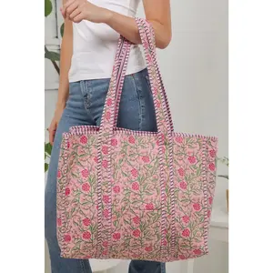 MAGNOLIA MARKET REVERSIBLE QUILTED TOTE BAG
