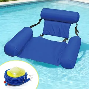 Inflatable Pool Sofa Set, Includes Inflatable Chair & Pump, Ideal for Water Sports, Pool Parties, Swimming Accessories