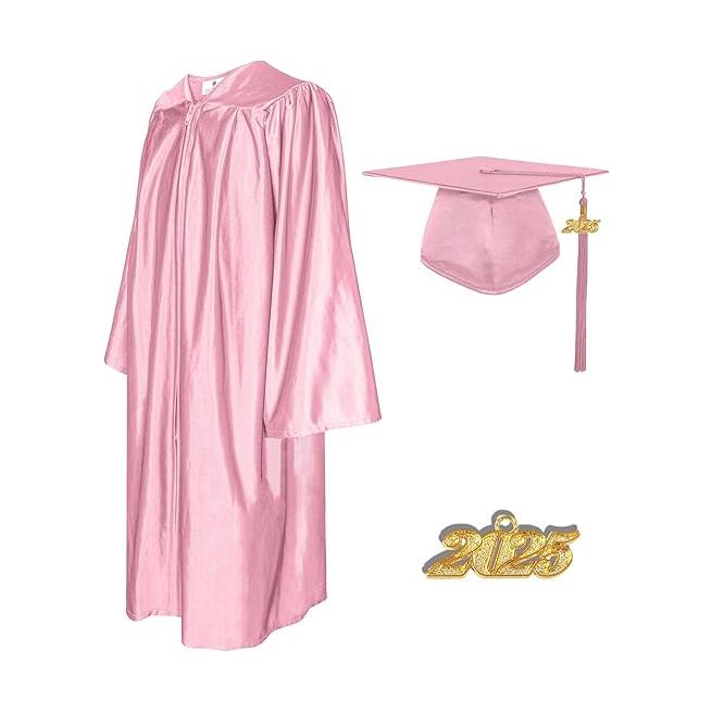 Shiny Adult Grad Cap, Gown & Tassel Set | Ideal for High School & Bachelor Graduates