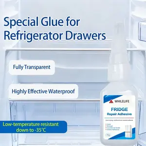 Whilelife Refrigerator Repair Glue, Low Temperature Resistant -20°c to -30°c, Fast Drying 5-10 Minutes, Strong Adhesive for Drawers
