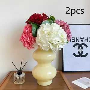 High Quality 176 Leaves Moisturizing Big Hydrangea Artificial Flowers, Fake Flower Arrangement for Home Living Room Decor