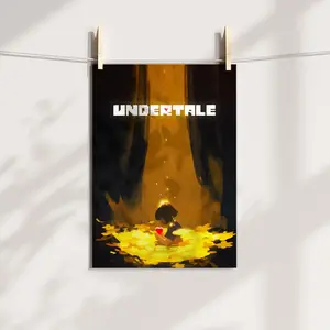 PIKPAKA pretty video game u-undertale Painting Calligraphy Waterproof & Scratch-Resistant Canvas Art - Premium Oil Painting Style Wall Decor for Living Room, Bedroom, Kitchen & Café, Perfect Holiday & Party Gift