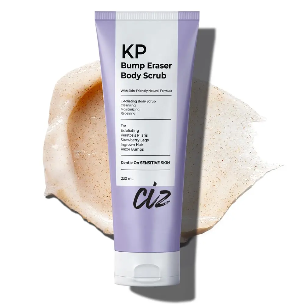 BellamiLuxx KP Bump Eraser Body Scrub: Keratosis Pilaris Treatment for Strawberry Skin & Ingrown Hair - Exfoliates and Smooths Rough, Dry Skin on Arms, Legs, and Bikini Area – Gentle Bump Eraser for Body Wash