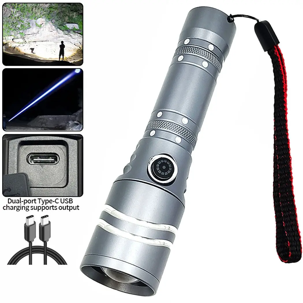 Super Bright Portable LED Aluminum Alloy Flashlight, Multiple Lighting ...