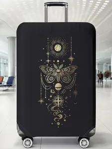 Butterfly Pattern Luggage Protector, Casual Dust-proof Travel Accessories, Elastic Polyester Luggage Cover for Men & Women