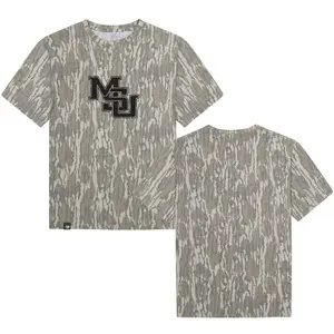 Mossy Oak Black MS Mississippi Printing Original Bottomland Pattern Camouflage Camo Tee – Soft & Breathable Tshirt