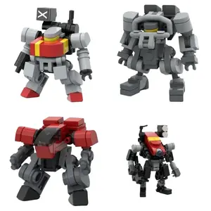 Building Block Small Armor Robot Exoskeleton Mecha Warrior Model Ornament Assembly Toy  Education Toys Kids Gift