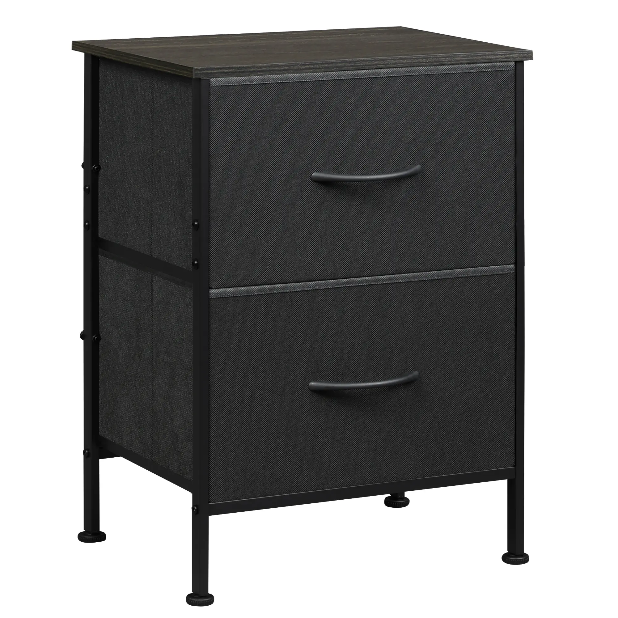WLIVE Nightstand, Nightstand with 2 Drawers, Bedside Furniture, Night Stand, Small Dresser for Bedroom, Dorm, End Table, Modern Decoration Decorative Storage Solution
