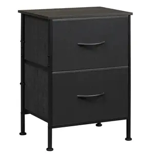 WLIVE Nightstand, Nightstand with 2 Drawers, Bedside Furniture, Night Stand, Small Dresser for Bedroom, Dorm, End Table, Modern Decoration Decorative Storage Solution