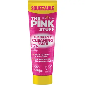 The Pink Stuff the Miracle Squeezable Cleaning Paste 300G Easy to Rinse Multi Purpose Cleaner for Kitchen Bathroom Cooktops Tiles Sinks Showers and More Star Brands LTD