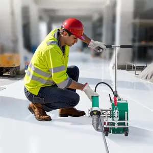 VEVOR Roofing Hot Air Welder, 4200W 220V High Power Plastic PVC TPO CPE Welding Machine - 1.57 Welding Width 0.04-0.12 Thickness, 68 -1202 Heat Roofing Welding Tool, for Waterproofing Advertising