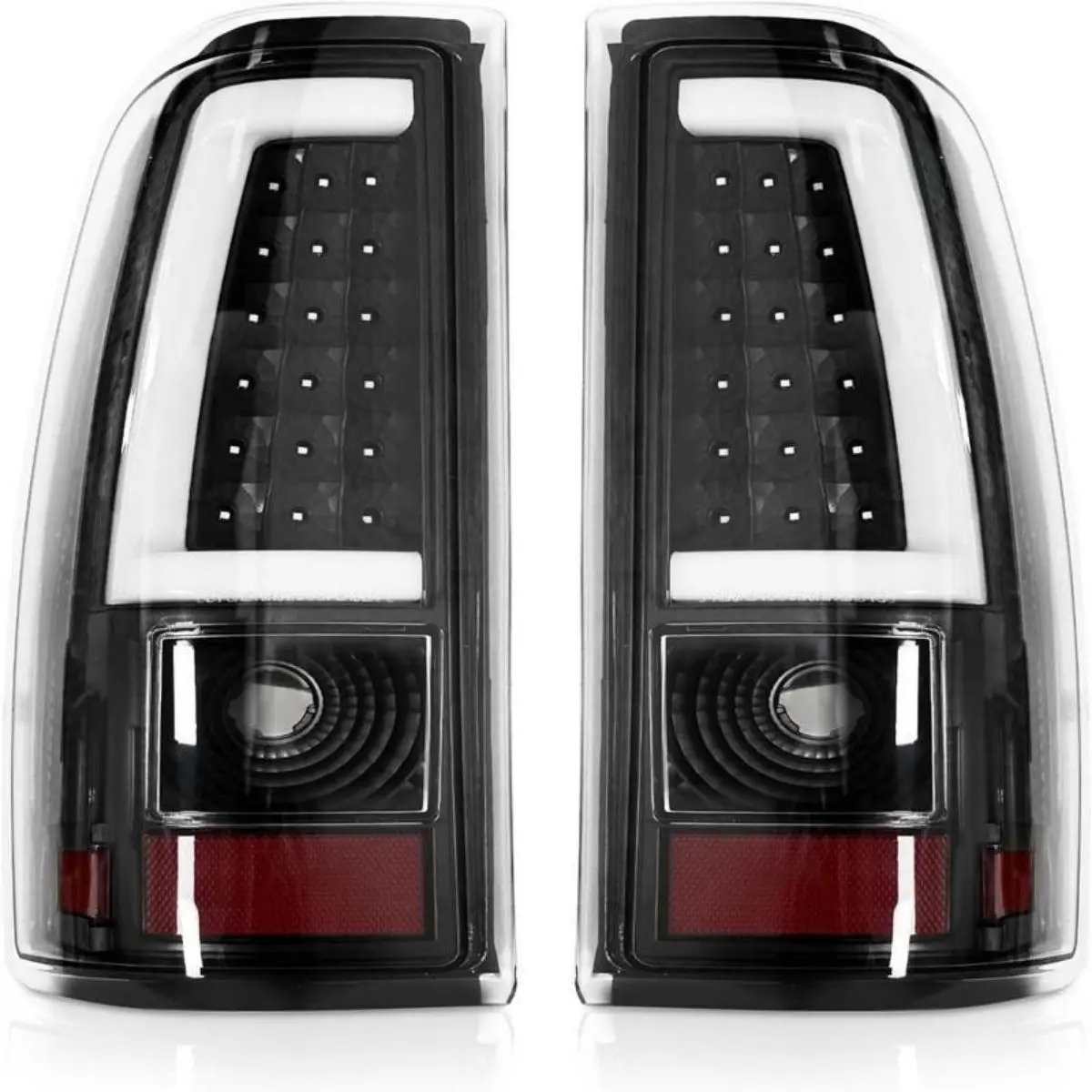 LED Tail Light Assembly for 2003-2006 Chevy Silverado 1500/1500HD, 2500/2500HD, 3500 - OE-Style Rear Brake Lamps, Driver & Passenger Side, Bulb Harness Included