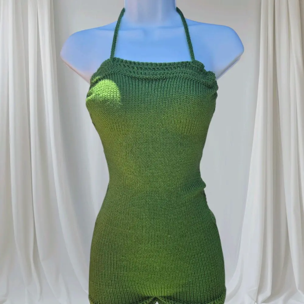 Knit crisscross body suit Womenswear Bodysuit Comfy Summer Love Crochet Fit Tops Short Tight Fitting Playsuit Minimalist