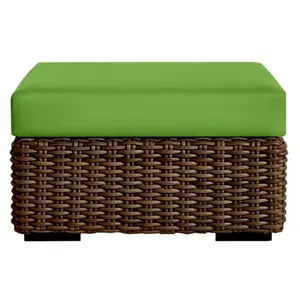 RSH Decor Foam Ottoman Cushion 19" x 15" x 4" Outdoor Replacement Cushion Water-Resistant Kiwi Green USA